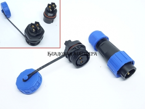 Герметичний роз'єм LD16-2p фото 1