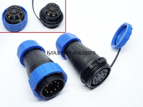 Герметичный разъем S-LD28-9p соединительный фото 1