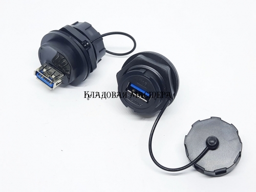 Герметичное USB 3.0 гнездо YU-USB3-JSX-01 фото 1 Герметичное USB 3.0 гнездо YU-USB3-JSX-01 фото 1