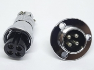 Роз'єм GX20-4 PIN з фланцем, пара