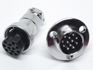 Разъем GX20-12 PIN с фланцем, пара