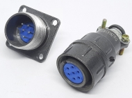 Разъем CX16-7 PIN с фланцем, пара