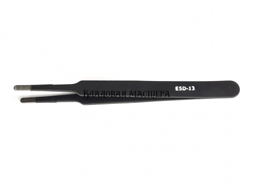 Пінцет ESD-13 чорний фото 1