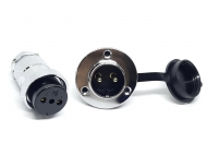 Разъем GX25-2 PIN с фланцем, пара
