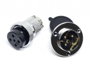 Разъем GX30-4 PIN с фланцем, пара
