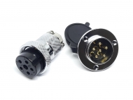 Разъем GX30-6 PIN с фланцем, пара