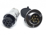 Разъем GX30-7 PIN с фланцем, пара
