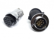 Разъем GX30-10 PIN с фланцем, пара