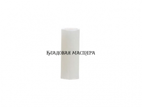 Стійка нейлонова біла M3*18 фото 1