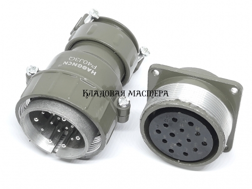 Промышленный силовой разъем P40J3Q 14pin обратный набор фото 1