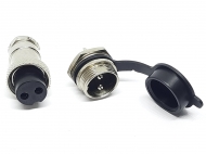 Разъем GX16-2 PIN с влагозащитной заглушкой, пара