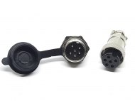 Разъем GX16-6 PIN с влагозащитной заглушкой, пара