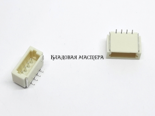 Разъем SH1.0 4Pin SMD вертикальный фото 1 Разъем SH1.0 4Pin SMD вертикальный фото 1