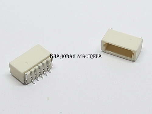Роз'єм SH1.0 5Pin SMD горизонтальний фото 1 Роз'єм SH1.0 5Pin SMD горизонтальний фото 1