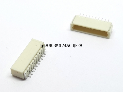 Роз'єм SH1.0 10Pin SMD горизонтальний фото 1 Роз'єм SH1.0 10Pin SMD горизонтальний фото 1