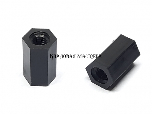 Стійка нейлонова чорна M4*12 фото 1