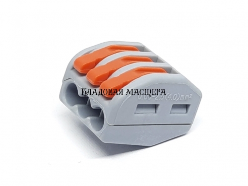 Соединительная клемма PCT-213 3PIN 32A 0.08-4 мм2 фото 1