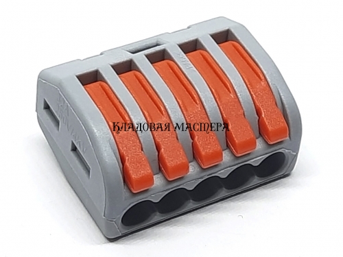 Соединительная клемма PCT-215 5PIN 32A 0.08-4 мм2 фото 1