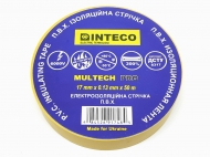Изолента ПВХ Inteco желтая 50 м 17x0.13 мм Изолента ПВХ Inteco желтая 50 м 17x0.13 мм