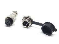 Разъем GX12-4 PIN с влагозащитной заглушкой, пара