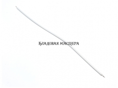 Провод 26AWG 10см белый 100шт одинарный медный монтажный фото 1