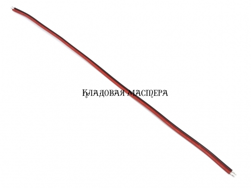 Провід 24AWG 20см червоно-чорний 100шт подвійний мідний монтажний фото 1