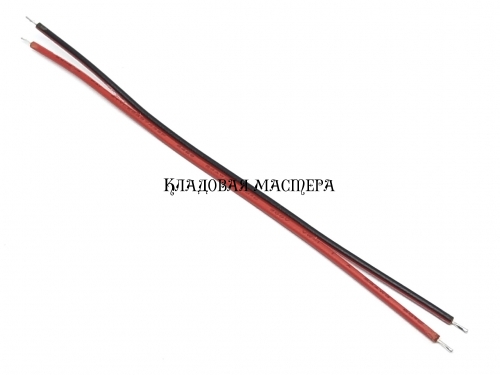 Провод 26AWG 10см красно-черный 100шт двойной медный монтажный фото 1