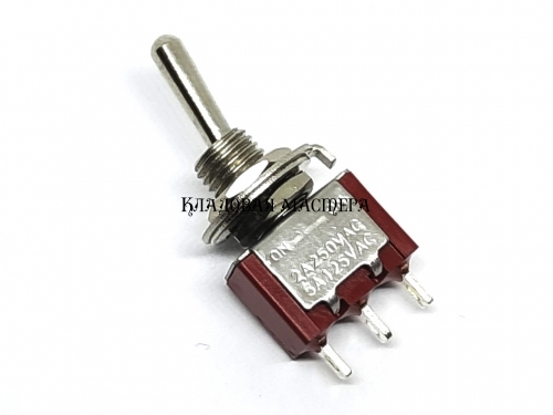 Тумблер MTS-102 красный 2 положения on-on , 3pin фото 1
