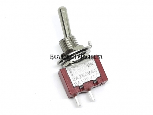 Тумблер MTS-101 красный 2 положения on-off , 2pin фото 1