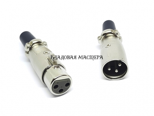 Разъем соединительный CANON XLR 3PIN, пара фото 1