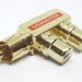 Переходник RCA Monster красный 1 RCA штекер в 2 RCA гнезда фото 4