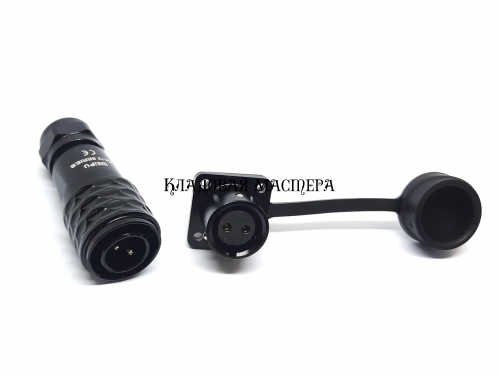 Разъем WEIPU SA12-2P с квадратным фланцем фото 1 Разъем WEIPU SA12-2P с квадратным фланцем фото 1