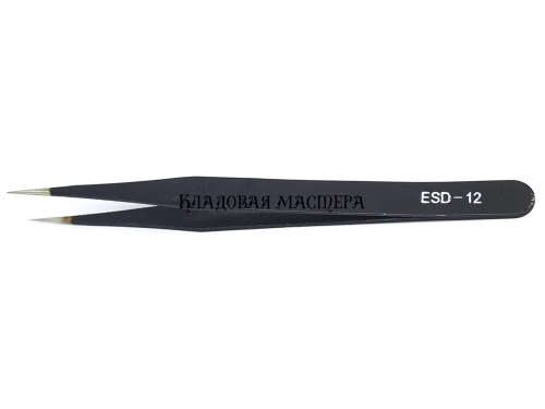 Пинцет ESD-12 черный фото 1