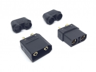 Разъем пара XT90H-F + XT90H-M черные с кожухом