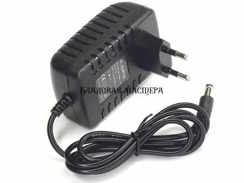 Блок живлення без індикатору 12V, 2A, 220В 2.5/5.5 мм, вилковий  фото 1