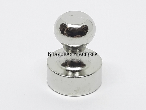 Магнитная канцелярская кнопка серебряная 12х16 мм фото 1