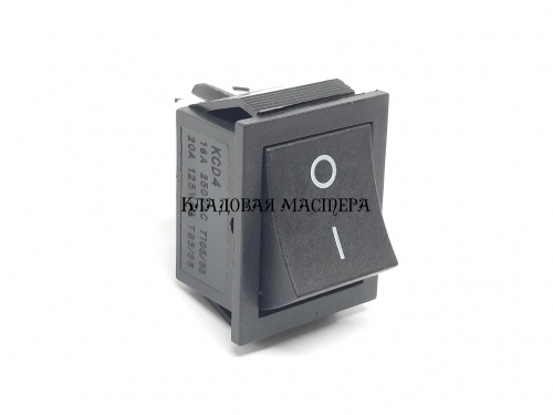 25*31мм Перемикач клавішний KCD4 - 201 чорний фото 1