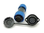 Герметичный разъем SP13-7 pin, IP-68 c фланцем