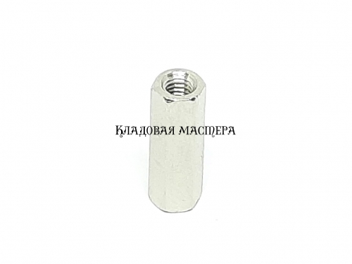 Стійка латунна нікельована M3*14 фото 1