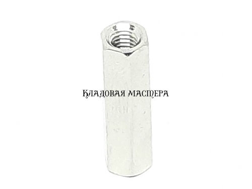 Стійка латунна нікельована M3*17 фото 1