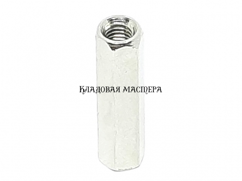 Стійка латунна нікельована M3*18 фото 1