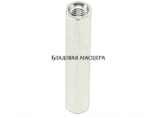 Стойка латунная никелированная M3*25 фото 1