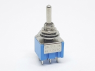 Тумблер MTS-203 синий 3 положения on-off-on, 6pin