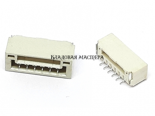 Разъем GH1.25 6Pin SMD горизонтальный фото 1 Разъем GH1.25 6Pin SMD горизонтальный фото 1