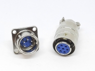 Разъем XS12 6 Pin с фланцем пара