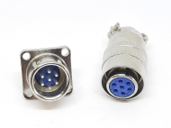 Разъем XS12 7 Pin с фланцем пара Разъем XS12 7 Pin с фланцем пара