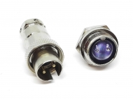 Разъем GX16F-2 PIN, пара
