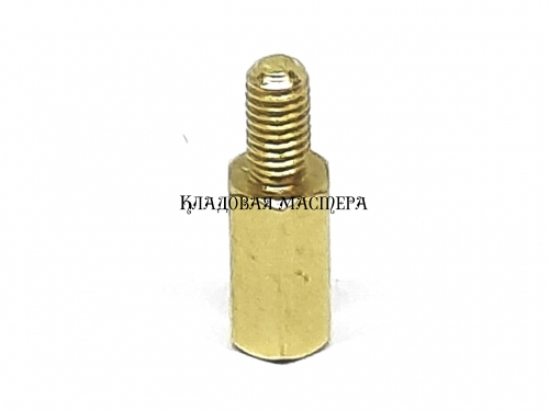 Стійка латунна M3*9+6 фото 1 Стійка латунна M3*9+6 фото 1