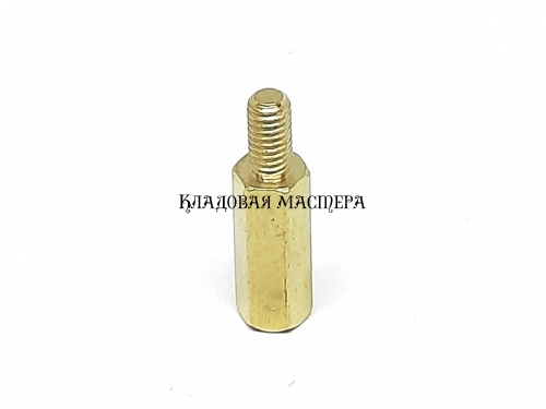 Стойка латунная M3*12+6 фото 1