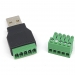 Штекер USB 5P з гвинтовим клемником фото 2